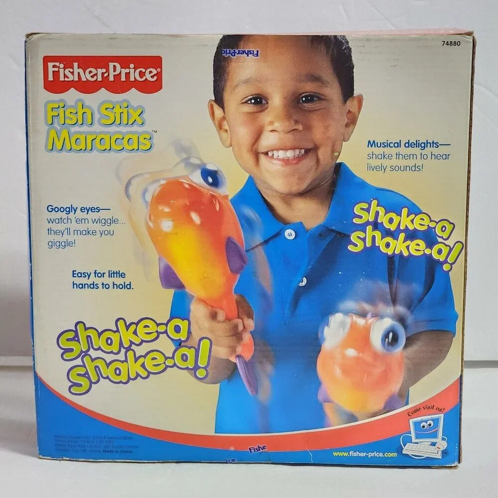 Fisher-Price Fish Stix Maracas Vintage 1999 74880 Mattel New Rare HTF